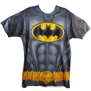 DC Batman Suit Up Sublimated Costume T-Shirt Size S Cosplay Halloween Superhero